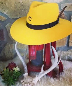 The Ranch House Charlie 1 Horse Highway Hat- Mustard