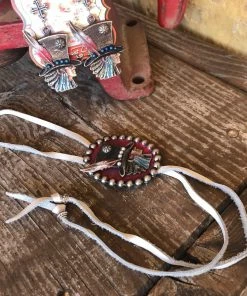 The Ranch House Sale West Coast Cowgirl Lucky Chief Bolo On White Leather