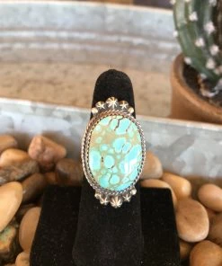 The Ranch House Small Oval Turquoise Ring Turquoise/Silver