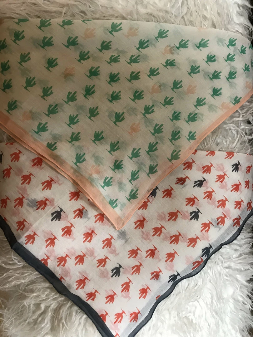 The Ranch House Wild Rags/ Scarves Cactus Bandana Scarf 3 The Ranch House Wild Rags/ Scarves Cactus Bandana Scarf