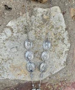 The Ranch House Silver Concho And Arrow Necklace Jewelry