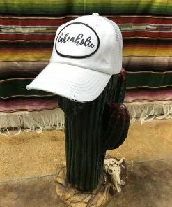 The Ranch House "Lakeaholic" White Baseball Cap Hats