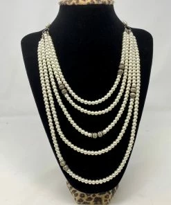 West Coast Cowgirl Vintage Pearl Tiered Necklace