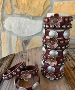 The Ranch House Studded Leather Bracelets Jewelry