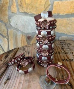 The Ranch House Studded Leather Bracelets Jewelry