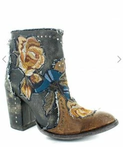The Ranch House Collections Old Gringo Carla Floral Bootie - Denim Blue