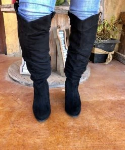 The Ranch House The Back To Black - Black Slouch Boot