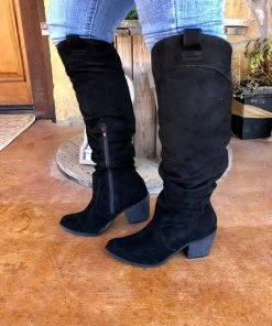 The Ranch House The Back To Black - Black Slouch Boot