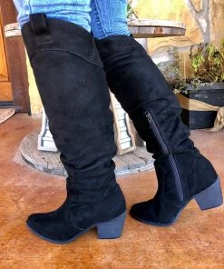 The Ranch House The Back To Black - Black Slouch Boot