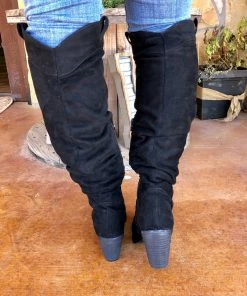 The Ranch House The Back To Black - Black Slouch Boot