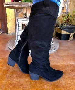 The Ranch House The Back To Black - Black Slouch Boot