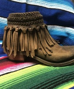 The Ranch House Liberty Black Fringe Bootie