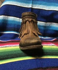 The Ranch House Liberty Black Fringe Bootie