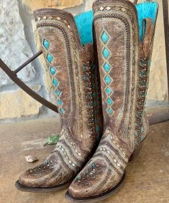 The Ranch House Corral Turquoise Diamond Boot Sale