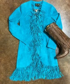 The Ranch House Sale Scully Suede Fringe Knee Coat