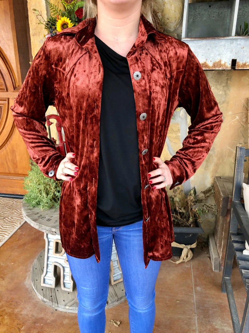 The Ranch House Silverado Velvet Long Sleeve Top 4 The Ranch House Silverado Velvet Long Sleeve Top