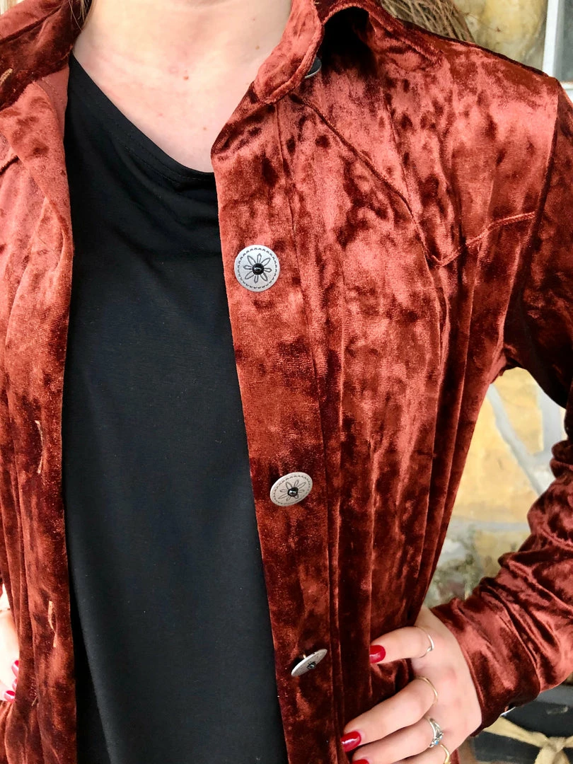 The Ranch House Silverado Velvet Long Sleeve Top 9 The Ranch House Silverado Velvet Long Sleeve Top