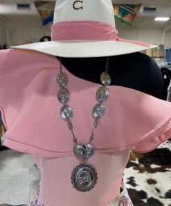 The Ranch House Silver Concho And Arrow Necklace Jewelry