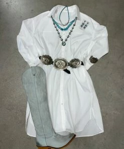 Cherish Women Call Me Collared Button Up Dress