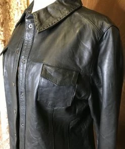 The Ranch House Scully Leather Snap Front Jacket Outerwear