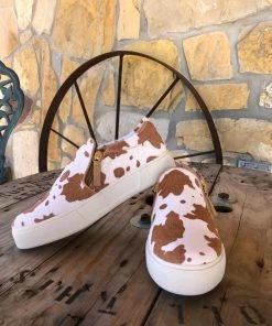 The Ranch House Cow Print Slip On Sneaker