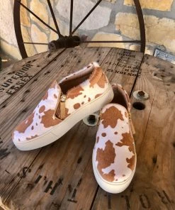 The Ranch House Cow Print Slip On Sneaker