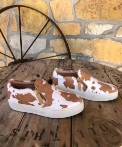 The Ranch House Cow Print Slip On Sneaker