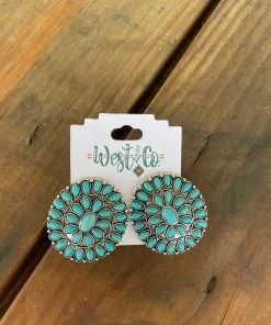 West & Co. Turquoise Concho Earrings