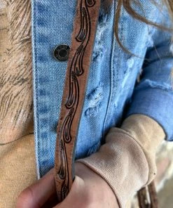 American Darling Rosenberg Tooled Leather Circle Purse Bags