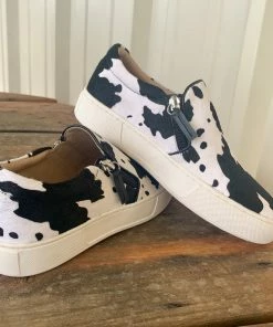 The Ranch House Cow Print Slip On Sneaker