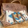 The Ranch House Accessories Cheyenne Tooled Leather Weekender 1 The Ranch House Accessories Cheyenne Tooled Leather Weekender