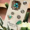 The Ranch House Turquoise/Silver Prairie Sky Pin Set