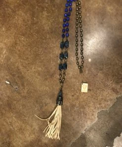 The Ranch House Pink Panache Blue Crystal Necklace