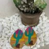 The Ranch House Mcintire Saddlery Leather Cactus Earrings Accessories
