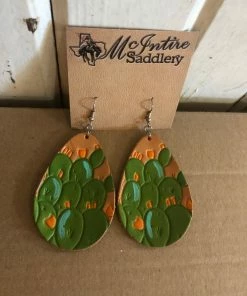 The Ranch House Accessories Cactus Painted Earrings