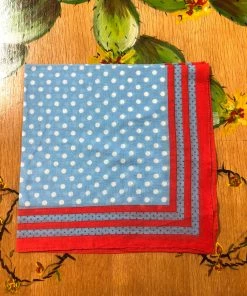 The Ranch House Small Red, White, And Blue Dot Scarf