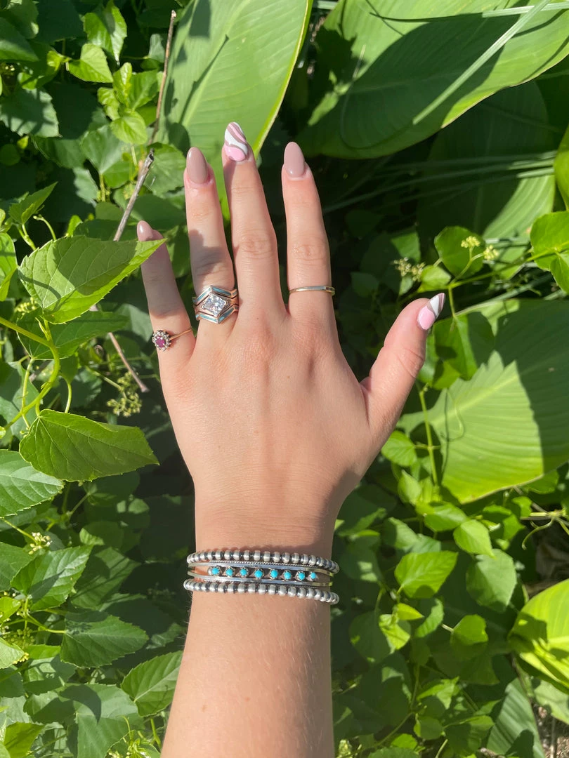 The Ranch House Itty Bitty Stone Turquoise Cuff 3 The Ranch House Itty Bitty Stone Turquoise Cuff