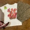 The Ranch House Leopard Rose Cactus T-Shirt Tops