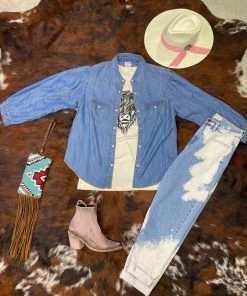 Ivy Jane Puffy McPufferson Denim Shirt