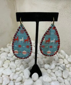 The Ranch House Distressed Reindeer Drop Earrings