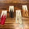 The Ranch House Accessories J Forks Leather Fringe Earrings