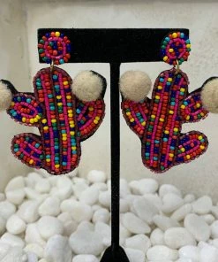 The Ranch House Sale Beaded Cactus Earrings