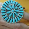 The Ranch House Turquoise Round Cluster Ring 2 The Ranch House Turquoise Round Cluster Ring