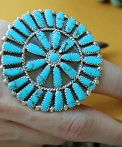 The Ranch House Turquoise Round Cluster Ring
