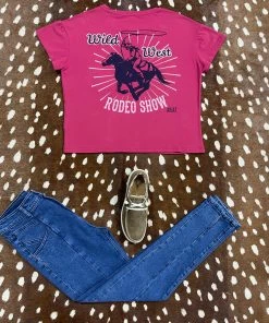 Ariat Wild West Rodeo Show Cropped Tee Tops