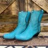 Corral Turquoise Python Booties