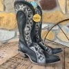 The Ranch House Corral Black Overlay Boot Corral Boots