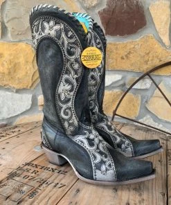 The Ranch House Corral Black Overlay Boot Corral Boots