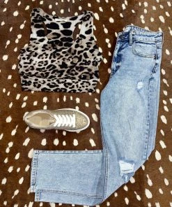 Ee:some Wild Cat Crop Top Tops