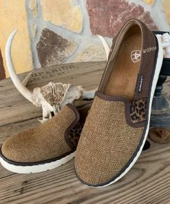 The Ranch House Sale Ariat Ryder - Leopard Metallic Burlap